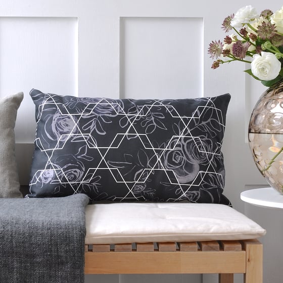 Image of Long Geometric Rose Cushion