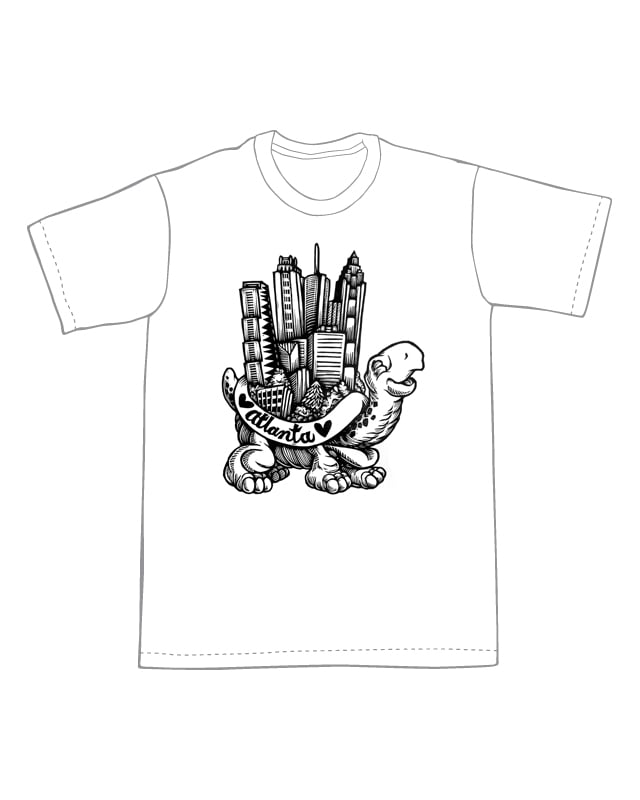 Atlanta Turtle T-shirt (B2) **FREE SHIPPING**