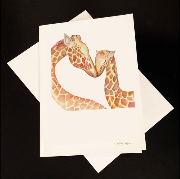 Image of Giraffe 5-Pack Greeting Card Set