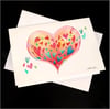 Heart Love 5-Pack Greeting Card Set