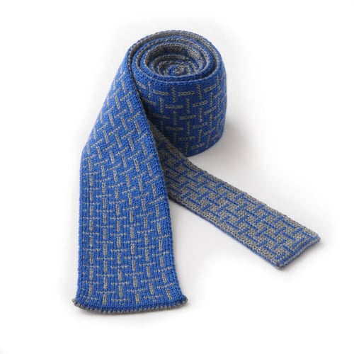 Image of T Cross Tie - Grey x Blue 