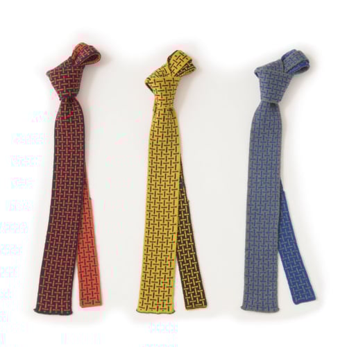 Image of T Cross Tie - Grey x Blue