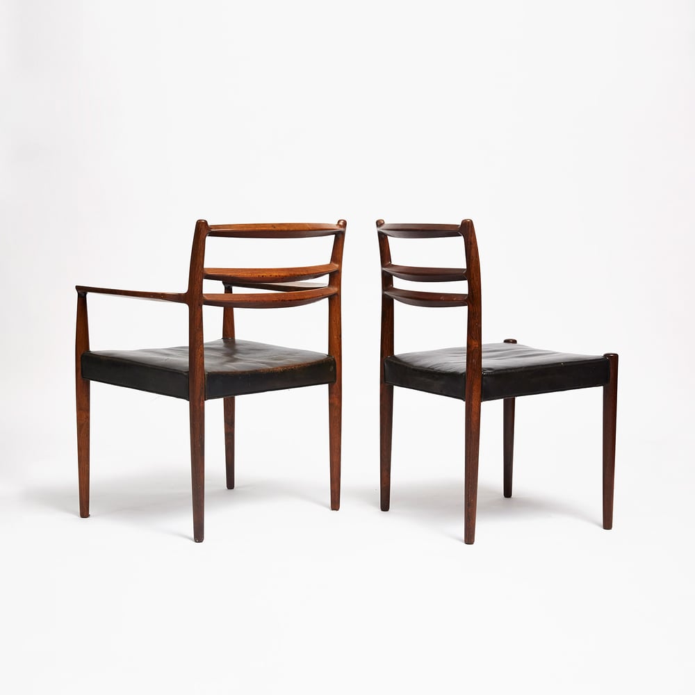 Lourdes Santin Interiors Set Of 8 1960s Danish Chairs