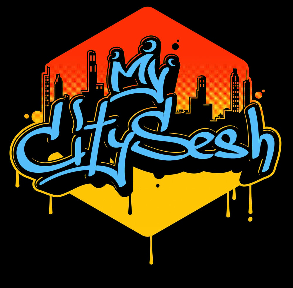 My City Sesh Tee Muti-color logo