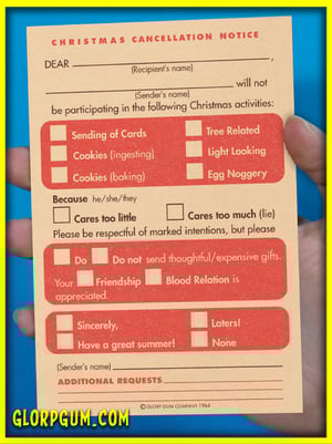 Christmas Cancellation Cards