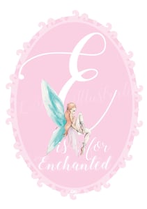 Image of Pink Fairy Initial Print