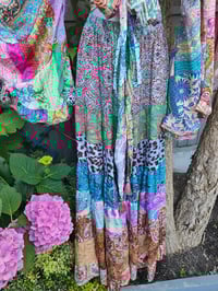 Image 3 of Patchwork trousers / Culottes peach tassle