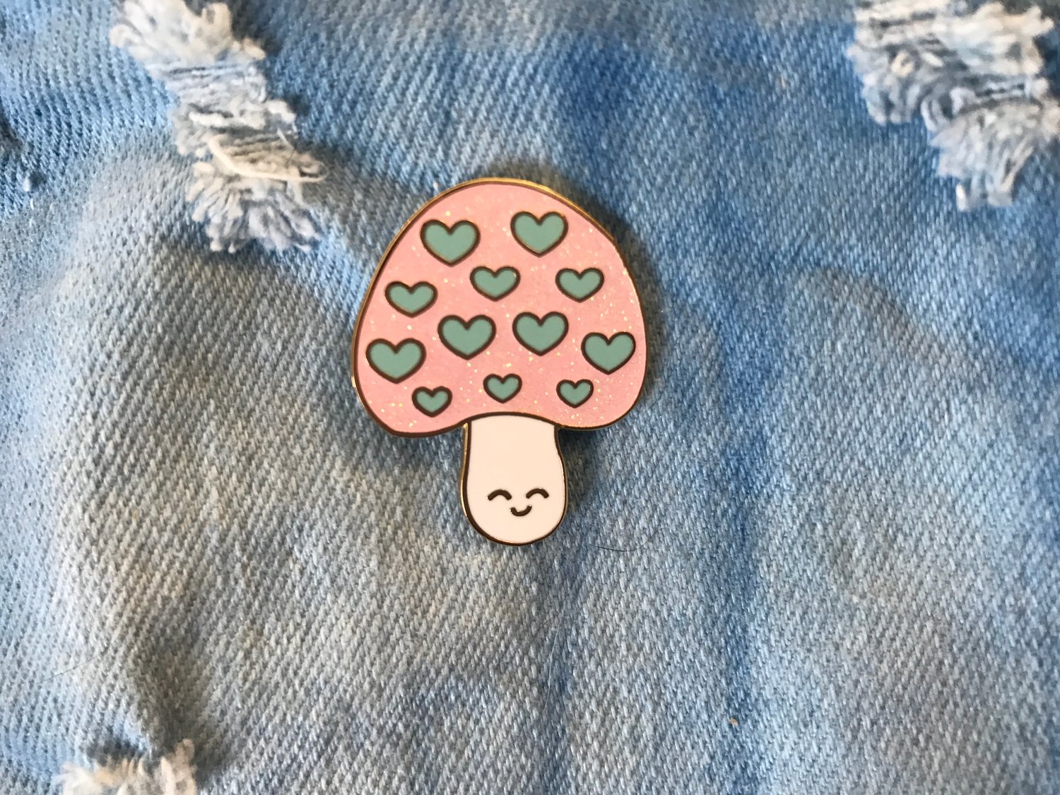 Image of Happy Mushroom Enamel Pin