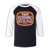 Image of NO REDEEMING SOCIAL VALUE "Olde E" Logo 3/4 Sleeve Jersey