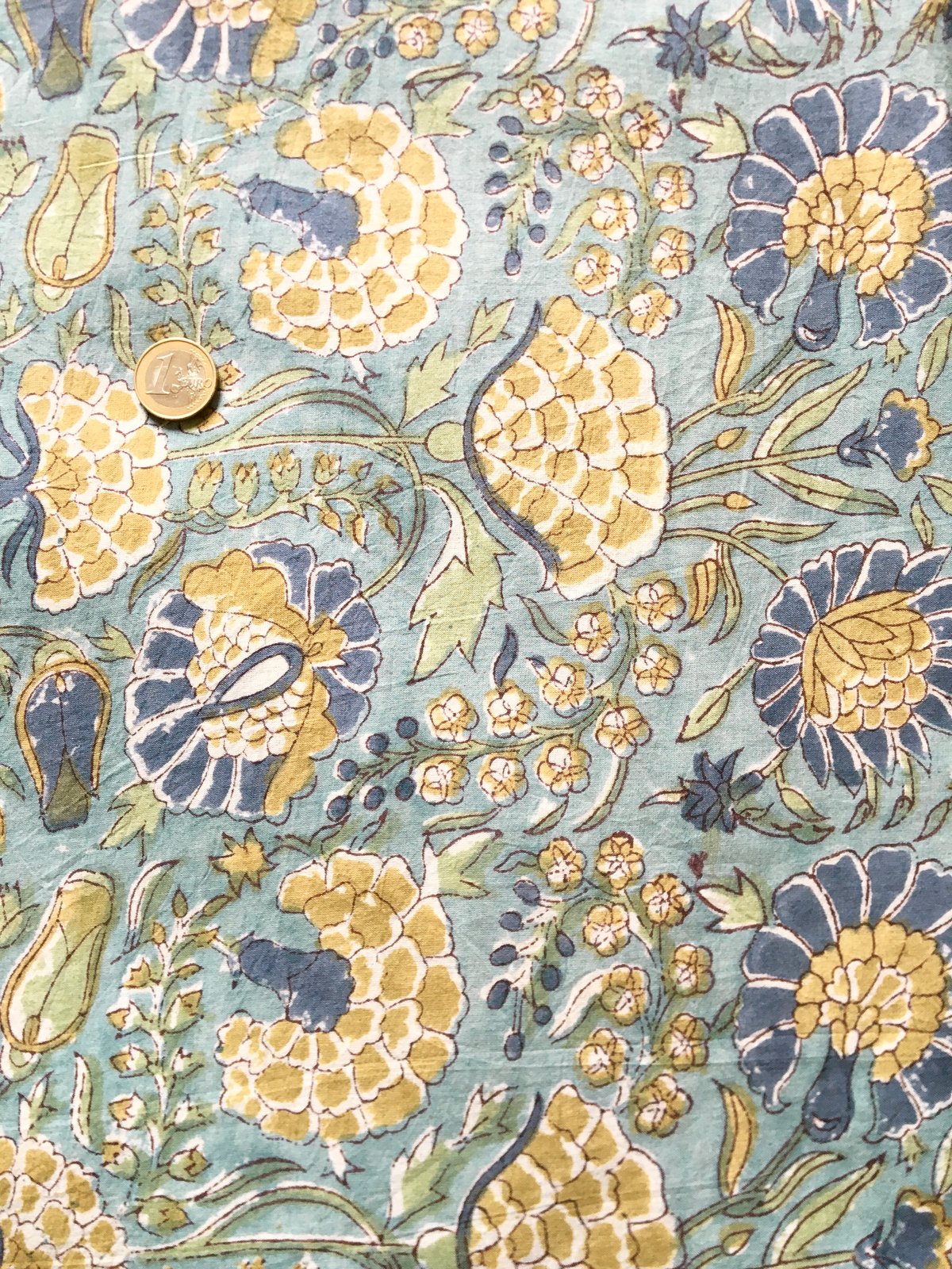 Image of Namasté fabric nénuphar bleu 