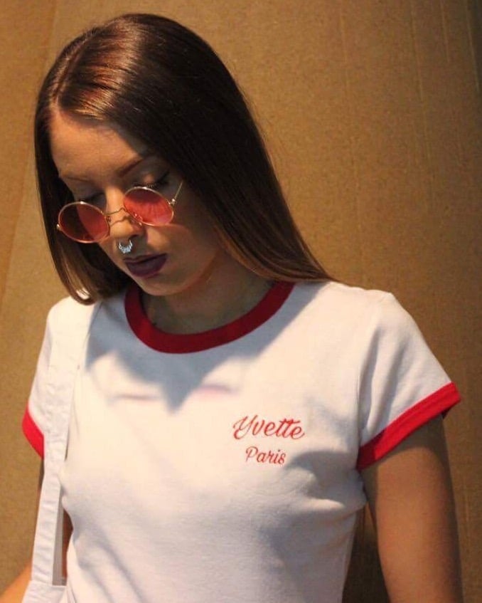 Image of T-shirt "Yvette Paris" Blanc