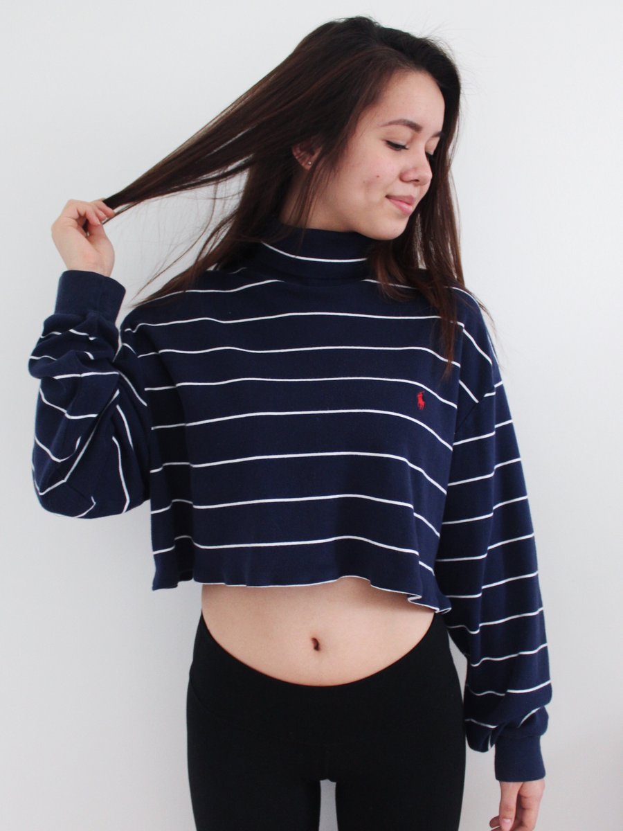 Image of VINTAGE POLO RALPH LAUREN STRIPPED TURTLENECK (REWORKED)