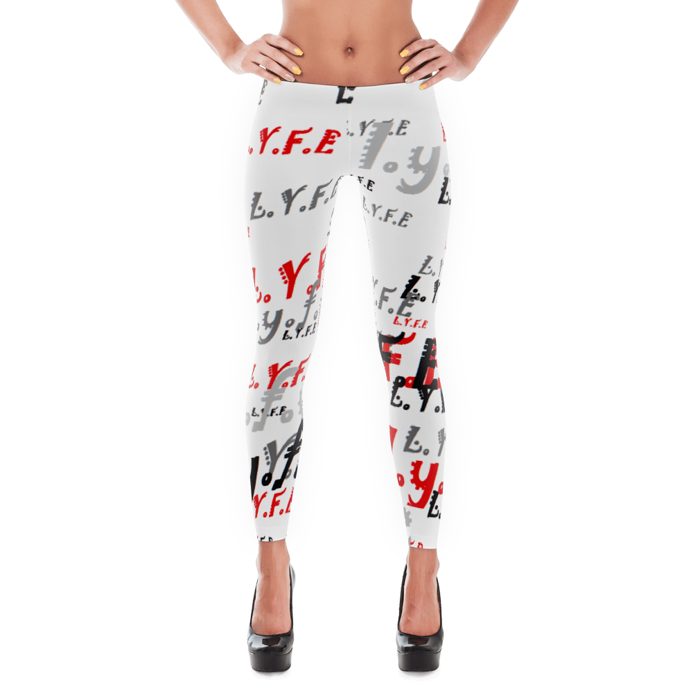 Image of L.Y.F.E on Overload- Leggings/white