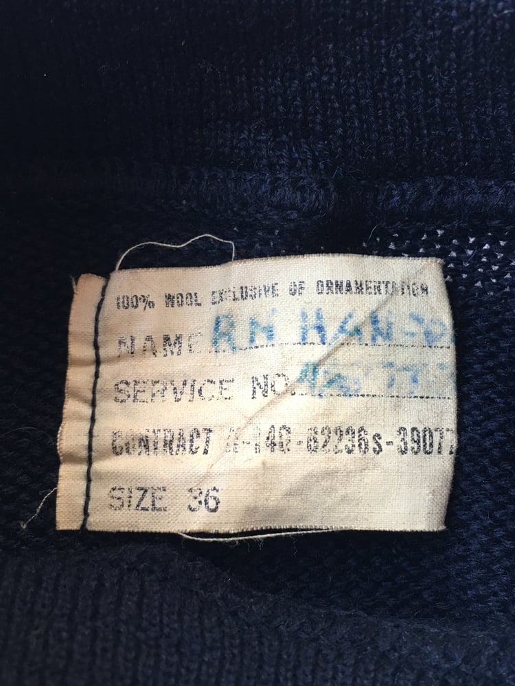 Image of WWII US NAVY SAILOR WOOL SWEATER