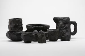 Max Lamb - Crockery large flat bowl, Black