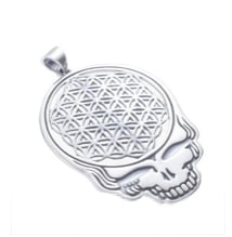 Image of Flower of Life in Steal Your Face (Small) in Sterling Silver
