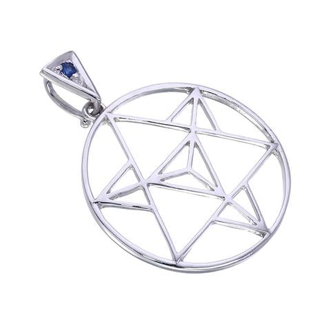 Image of Merkaba with custome bail in sterling silver