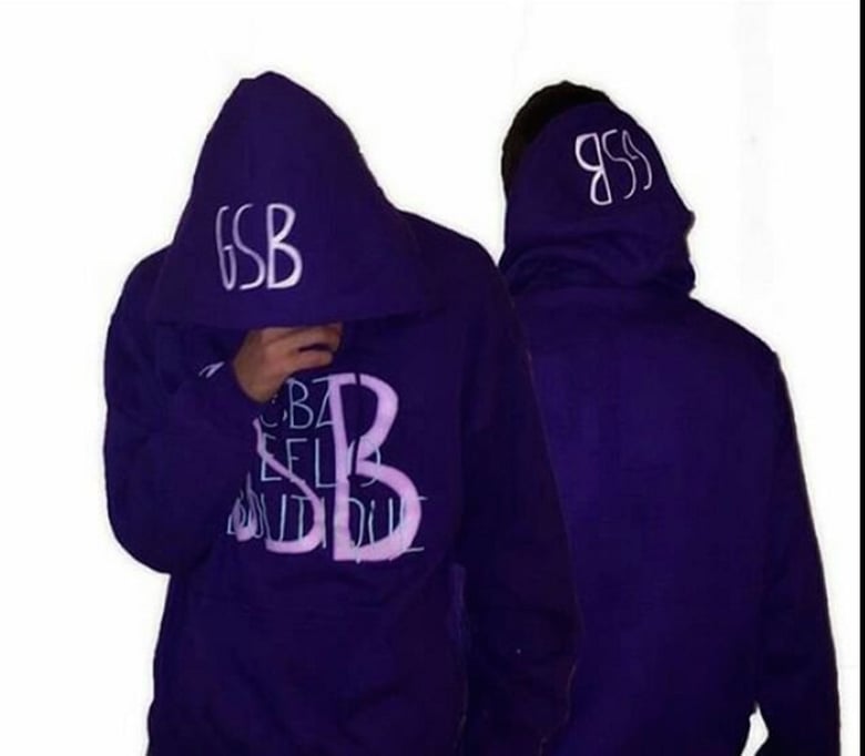 Image of Gebbz Steelo Purple Hoodie 2016 w Ornate Hood