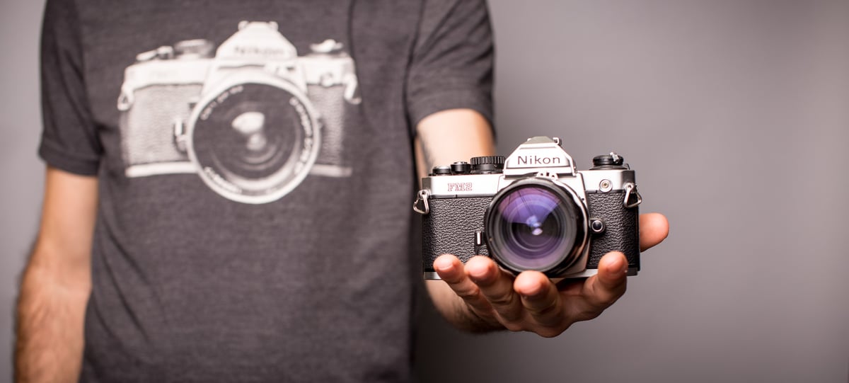 Nikon FM2 Graphic Tee Camera Monster