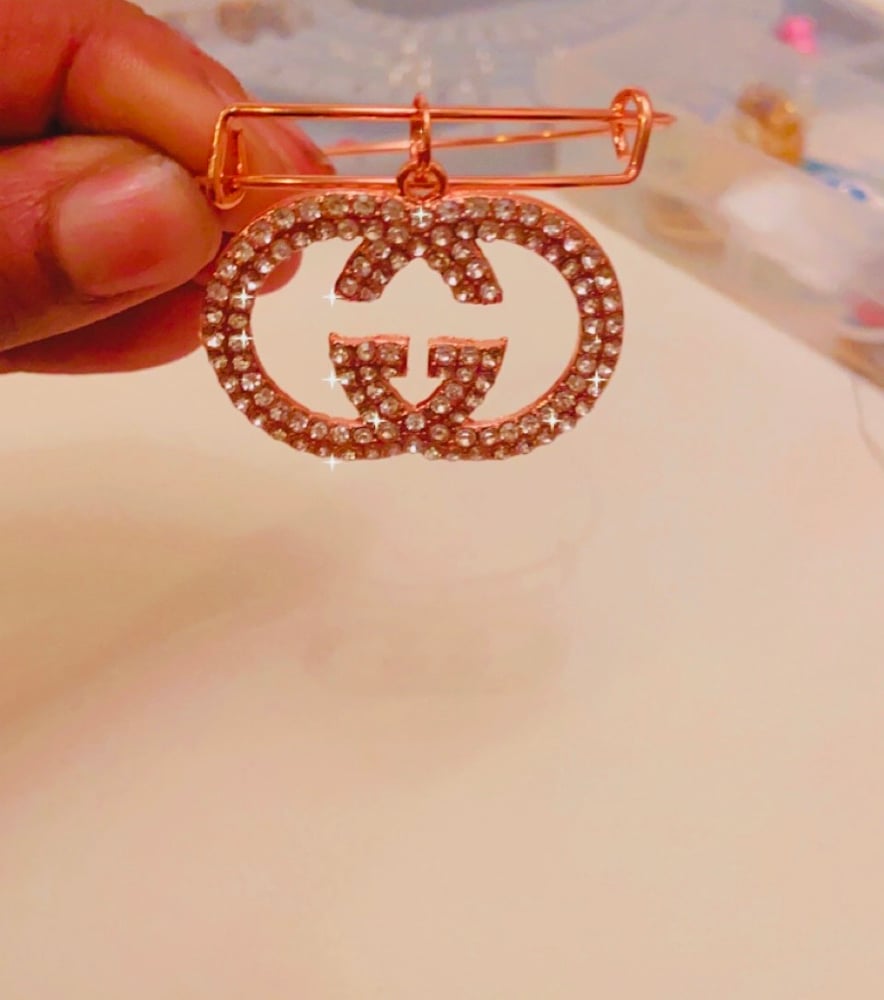 Image of Rose gold gucci designer inspired bangle bracelet 