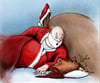 Santa Reindeer Head - Holiday Card