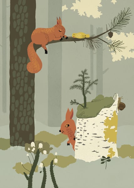 Image of   Forrest Poster - Squirell