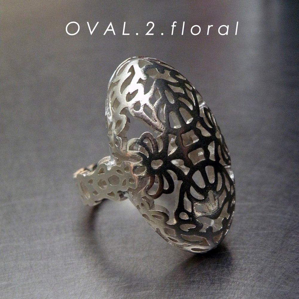 Image of 3D printed rings silver