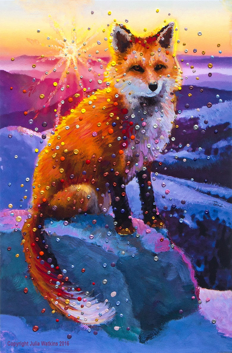 Image of Winter Fox Energy Paintng - Gicleee Print