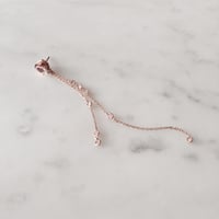 Image 1 of Victoria Pink Sapphire Linear Earring (single piece)