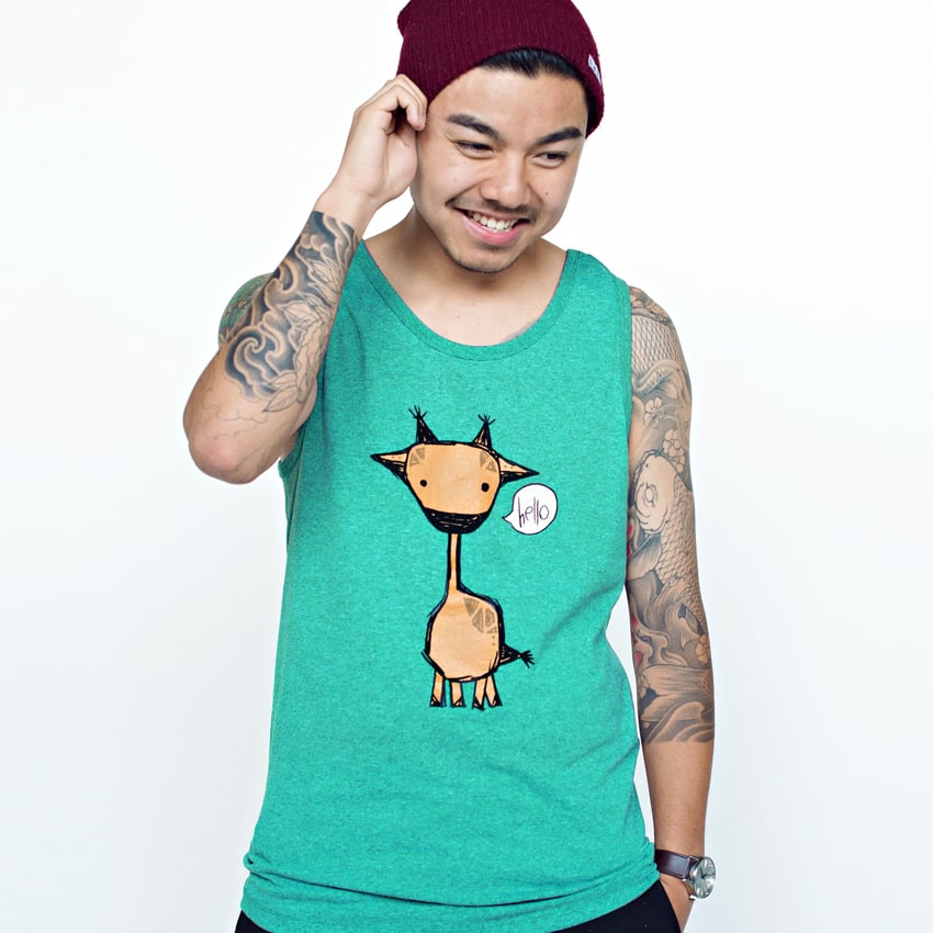 Image of "Marty the Giraffe" Tank (Tri-Evergreen)