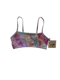 Image 2 of XS (32) Cotton-Blend Strappy Bralette in Earthy Agate Ice Dye