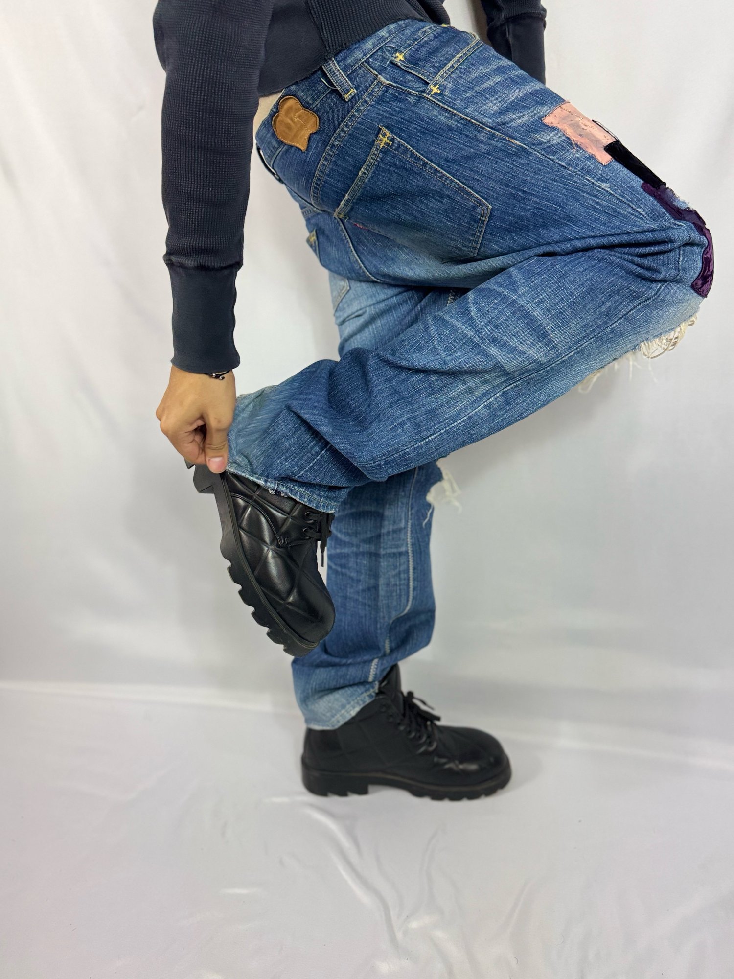 Image of Number (N)ine SS03 Patchwork Denim