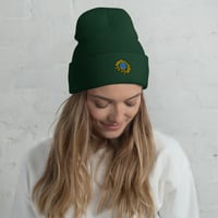 Image 5 of D6 Embroidered Cuffed Beanie