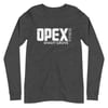 Unisex Long Sleeve Tee - White OPEX Logo (100% Cotton)