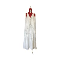 Image 1 of White Ghost" Hand-Stitched Upcycled Maxi Dress – One of a Kind