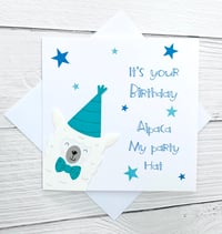 Image 3 of Handmade Fun Alpaca Birthday Card - Cute Animal themed Birthday Card 