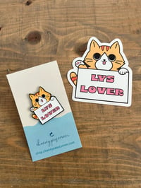 Image 3 of LYS LOVER - LYS DAY CAT PIN -PREORDER