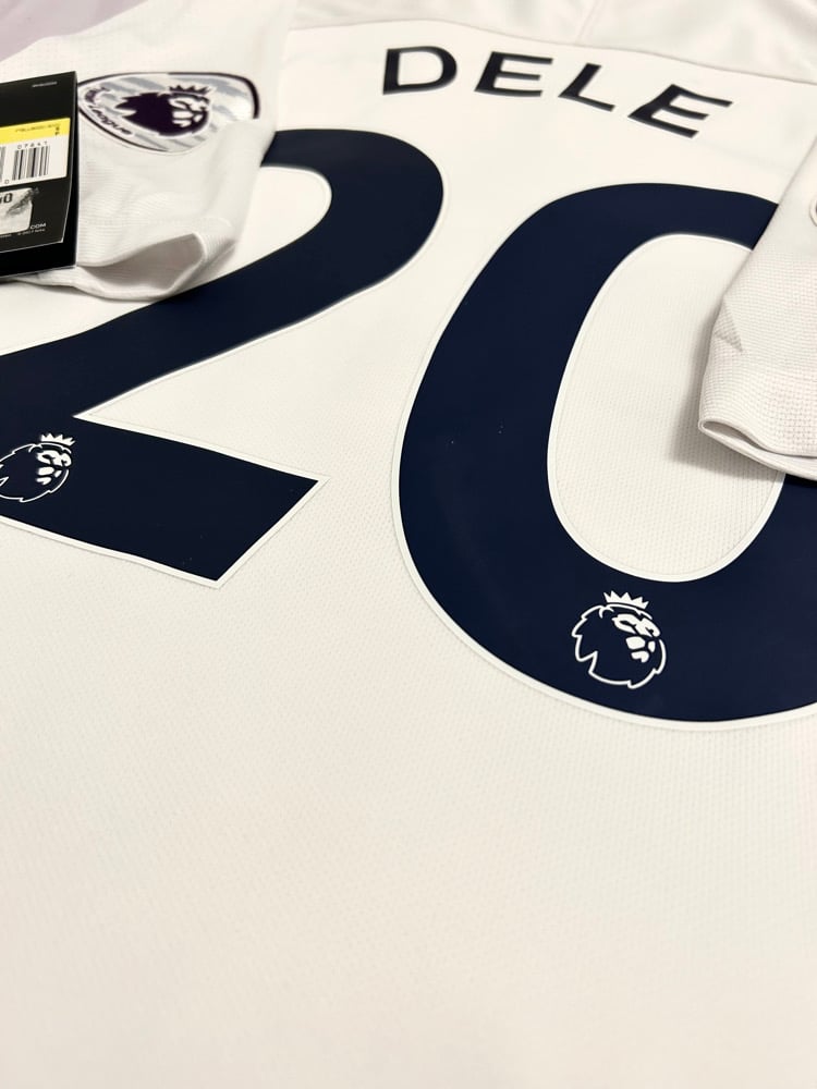Image of NEW Tottenham Hotspur “DELE 20” 2017/18 Home Shirt + PL patches (S)