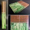 Burlap Micarta & Green Spalted Tamarind Segmented Knife Scales
