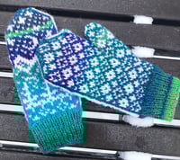 Image 2 of “Starry night” mittens - Ready to ship