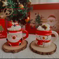 Image 2 of Christmas Snowman Cup Candle - Oreo & Strawberry