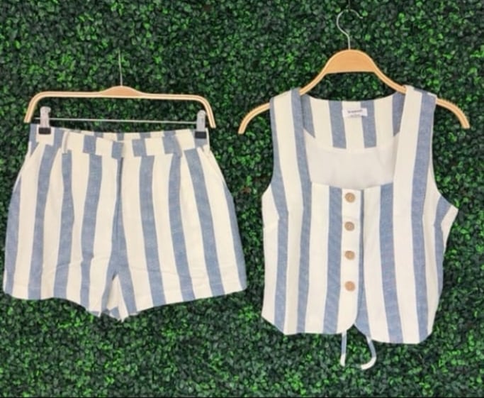 Image of Stripes Short Set 