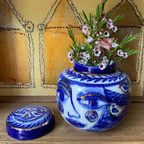 Image of Fairytales, Blue ginger jar.