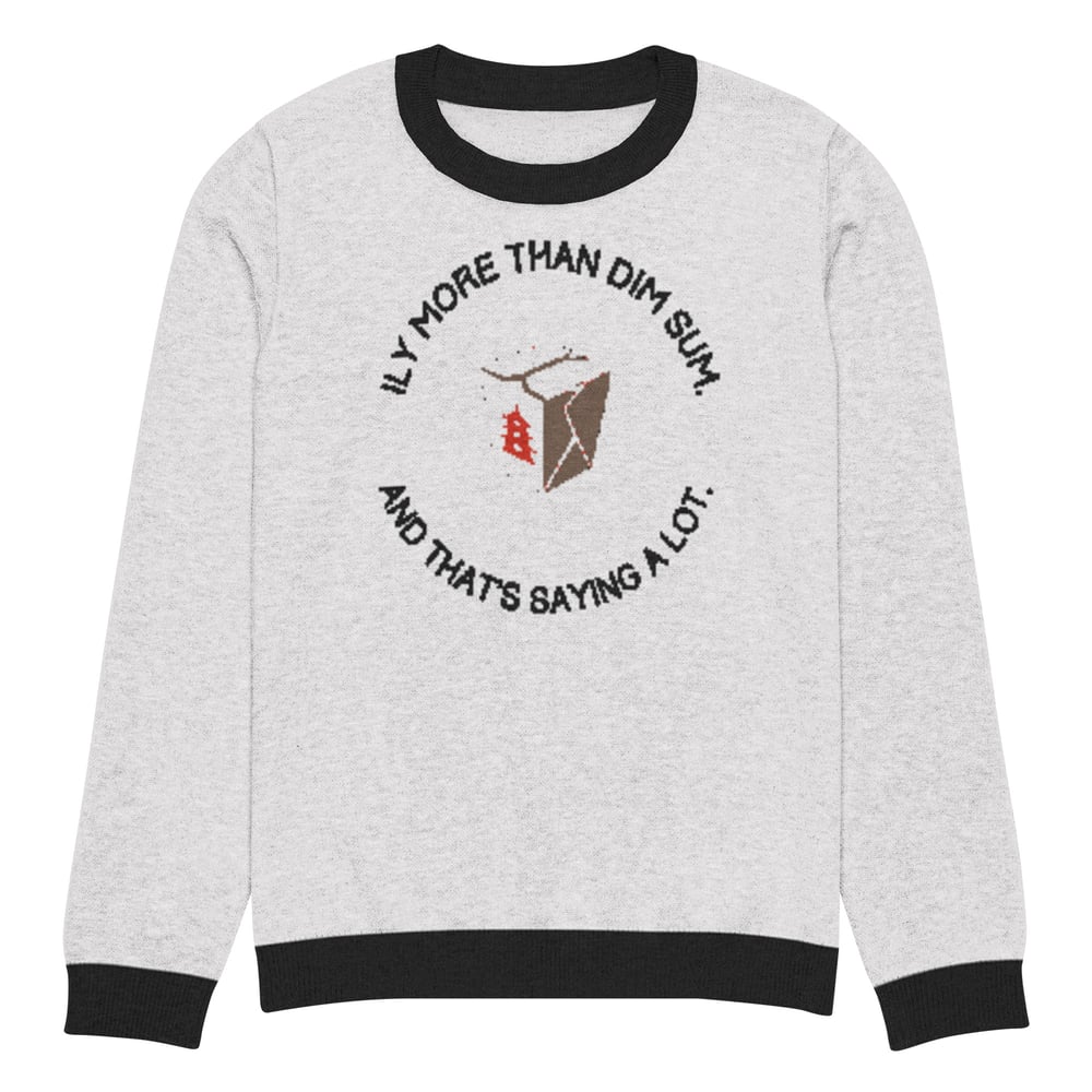 ZEN EXP - ILY more than Dim Sum Knitted crew neck sweater