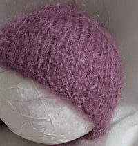 Image 2 of  Newborn  photoshooting girls knitted hat | purple