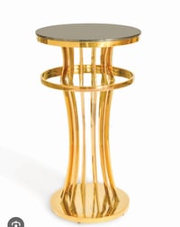 Image 3 of Gold Stainless Steel luxury cocktail table for rent only 