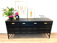 Image 9 of Black mid century modern Nathan sideboard, tv cabinet, drinks cabinet