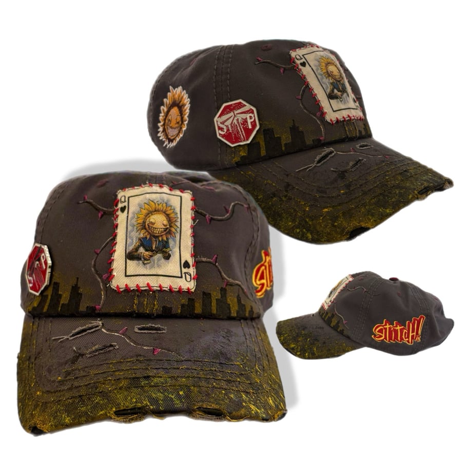 Image of Play ur Cards Right, painted hat