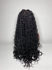 Image 4 of  Kehlani| 30” BLACK BOHO BRAIDED FULL LACE WIG