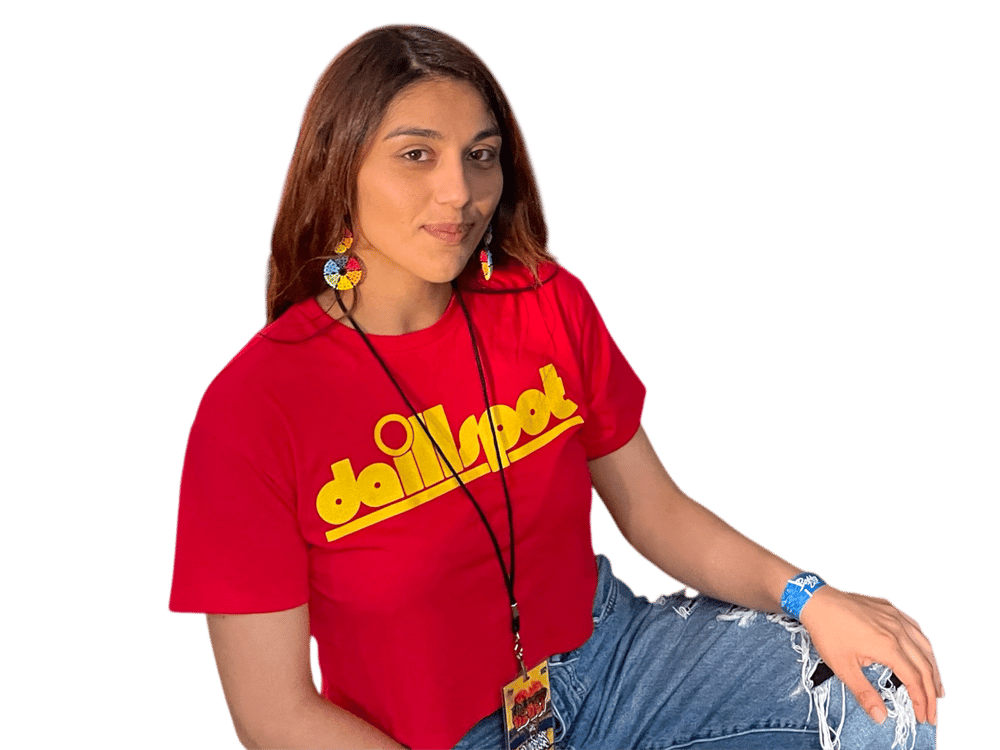 Da ILL Spot Soft Cotton Logo Crop Top